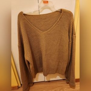 Large tan sweater from Shein
